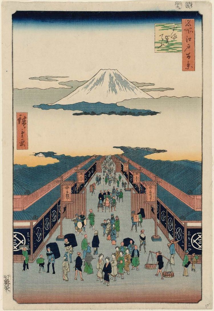 One Hundred Famous Views of Edo Utagawa Hiroshige Surugach from the series One Hundred Famous