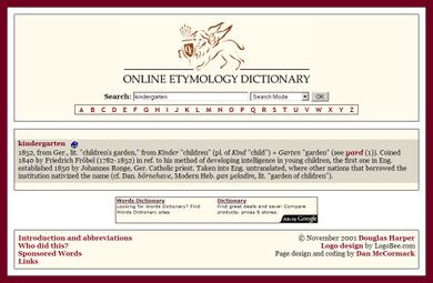 Online Etymology Dictionary