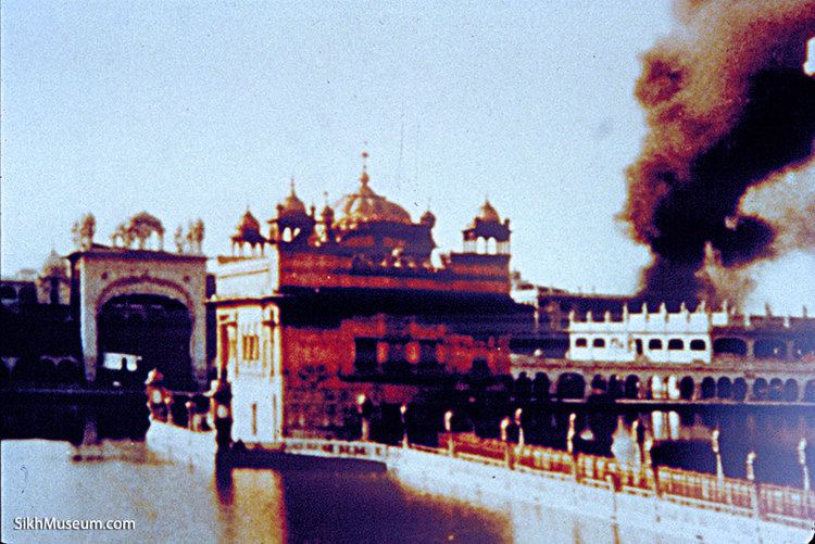 Attack on the Golden Temple where a big explosion occurred.