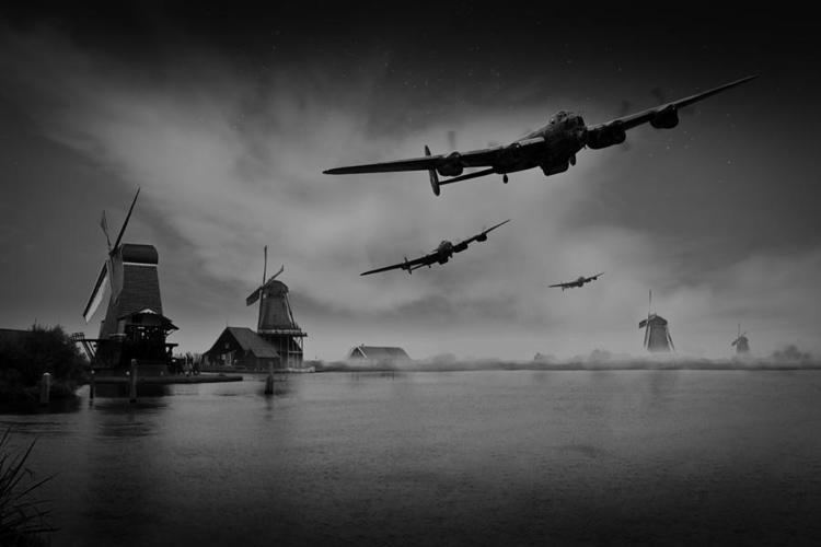 Operation Chastise Operation Chastise First Wave Black And White Version Digital Art by