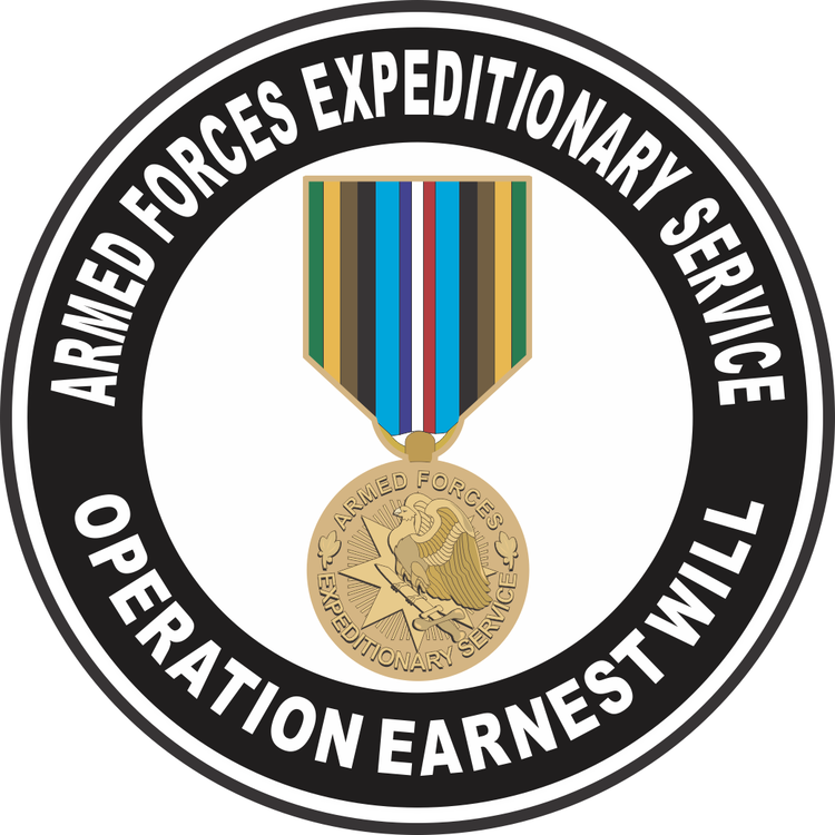 Operation Earnest Will Forces Expeditionary Medal Operation Earnest Will Decal