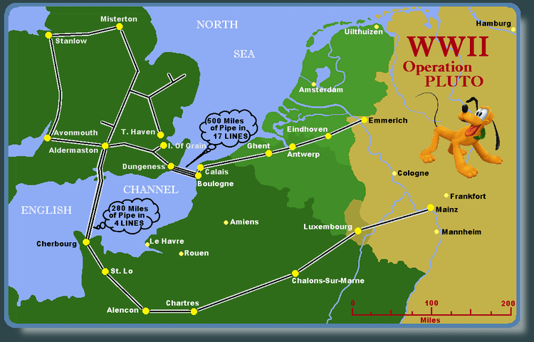 Operation Pluto WW II Oil Line