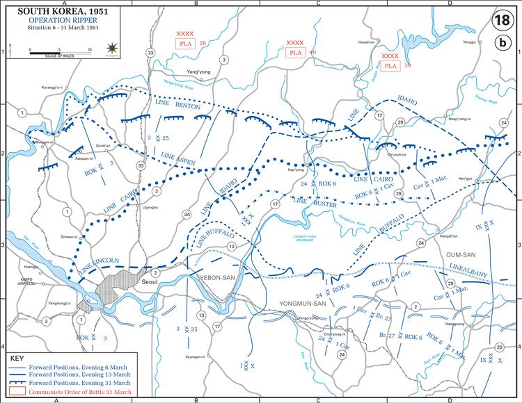 Operation Ripper Map of the Korean War Operation Ripper March 1951