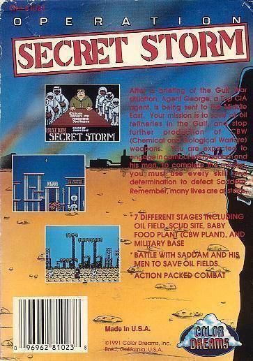 Operation Secret Storm Operation Secret Storm Box Shot for NES GameFAQs