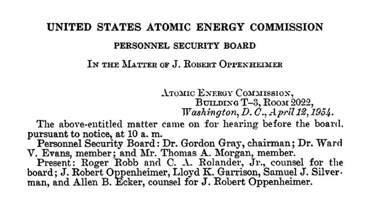 Oppenheimer security hearing blognuclearsecrecycomwpcontentuploads201501