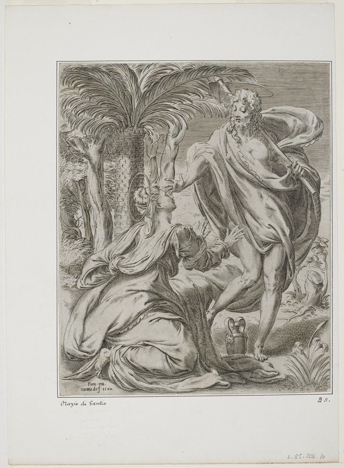Orazio di Santis Christ and the Magdalene 1572 Orazio di Santis After Pompeo dall
