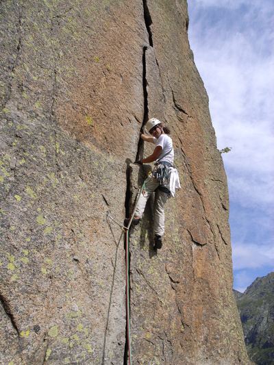 Orco Valley Crack Climbing in Orco Valley Italy