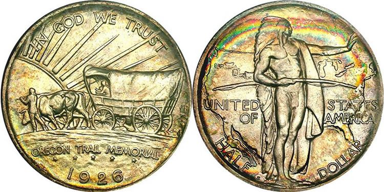 Oregon Trail Memorial half dollar US Oregon Trail Memorial Half Dollar Commemorative History Coin