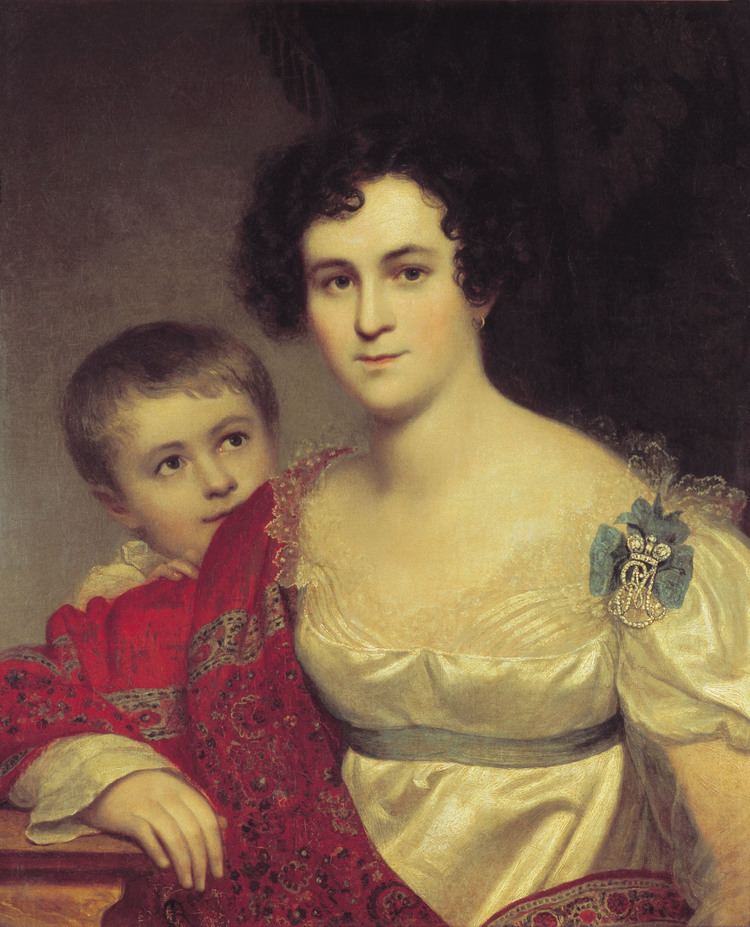 Orest Kiprensky 1814 Avdotya Molchanova Ivanovna with her daughter