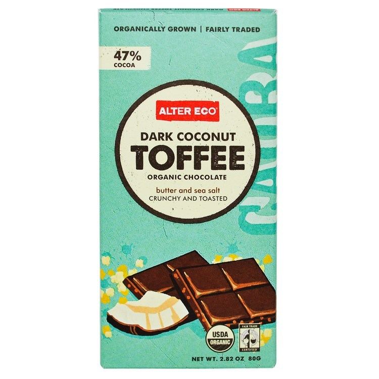 Organic chocolate Alter Eco Organic Chocolate Dark Coconut Toffee 282 oz 80 g