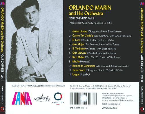 Orlando Marin Que Chevere Vol II Orlando Marin Songs Reviews Credits