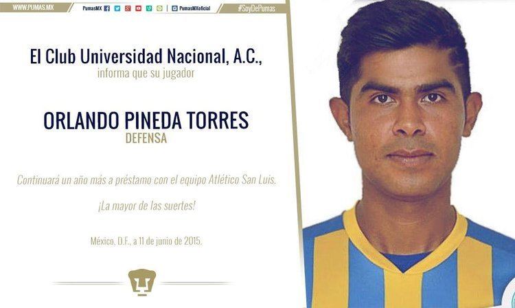Orlando Pineda PUMAS on Twitter Orlando Pineda jugador del Club Universidad
