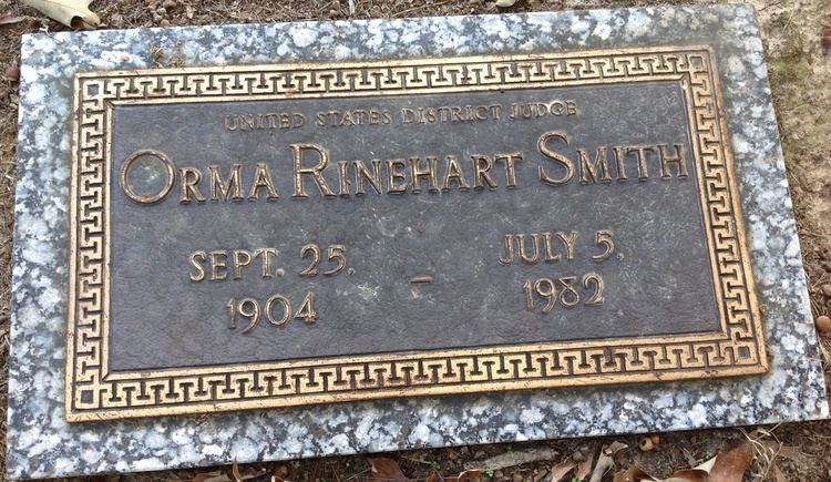 Orma Rinehart Smith Judge Orma Rinehart Smith Sr 1904 1982 Find A Grave Memorial