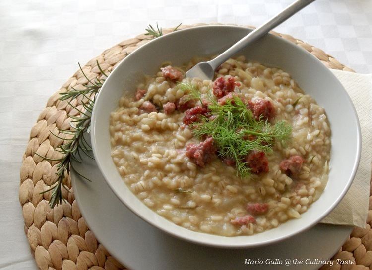 Orzotto Orzotto with Sausage Fennel and Rosemary the Culinary Taste
