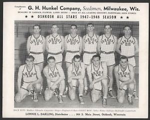 Oshkosh All-Stars 194748 Oshkosh ALL STARS NBL Team Photo eBay