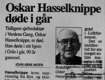 Oskar Hasselknippe Oskar Hasselknippe lokalhistoriewikino