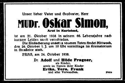Oskar Simon Dr Oskar Simon 1873 1938 Genealogy