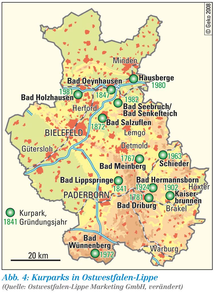 Ostwestfalen-Lippe LWL Kurparks in OstwestfalenLippe Westfalen Regional