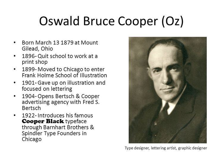 Oswald Bruce Cooper Cooper Black Kelly Lee Oswald Bruce Cooper Oz Born March at Mount