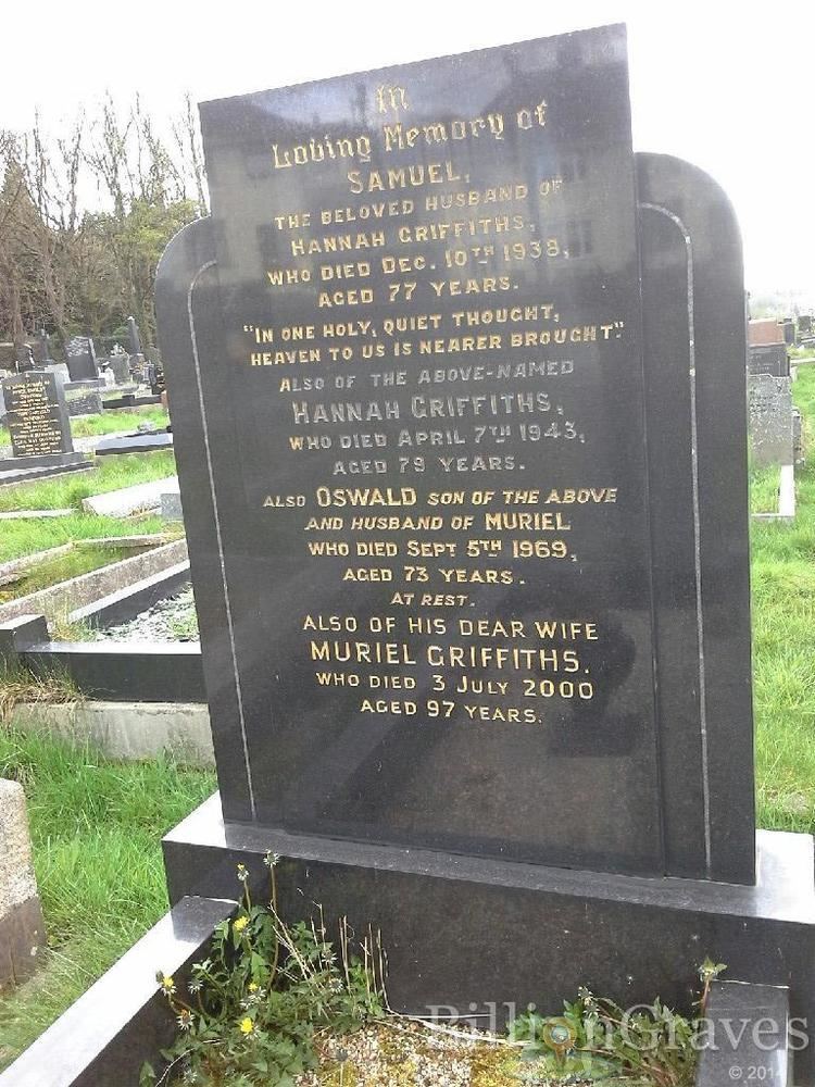 Oswald Griffiths Grave Site of Oswald Griffiths 1969 BillionGraves