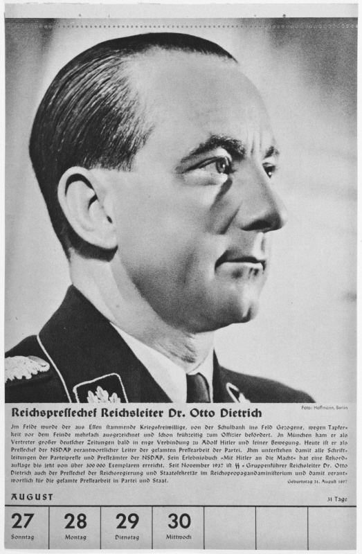 Otto Dietrich Portrait of Reichsleiter Otto Dietrich One of a