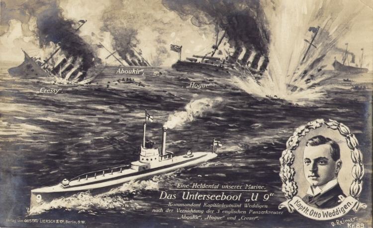 Otto Weddigen Europeana 19141918 Feldpostkarte Unterseeboot U9