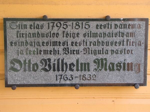 Otto Wilhelm Masing Eesti monumentide ekataloog ViruNigula Otto Wilhelm Masing
