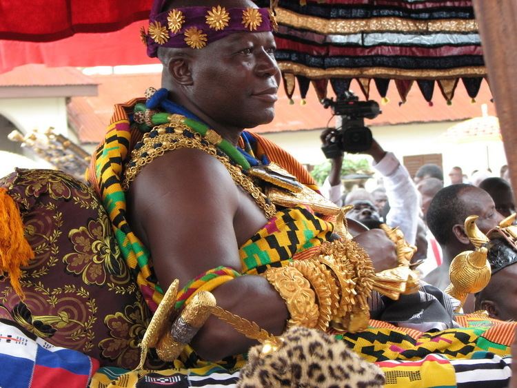 Otumfuo Nana Osei Tutu II during his arrival in Uganda for the 25th coronation anniversary