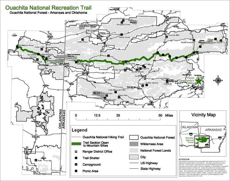 Ouachita National Recreation Trail Ouachita Trail Queen Wilhelmina to Pinnacle Mt Arkansas