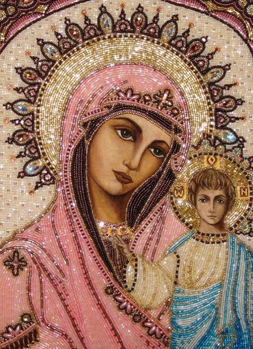 Our Lady of Kazan Our Lady of Kazan Detail Unique Icons by Angelica Artyomenko