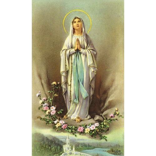 Our Lady of Lourdes Our Lady of Lourdes Personalized Prayer Card Priced Per Card The