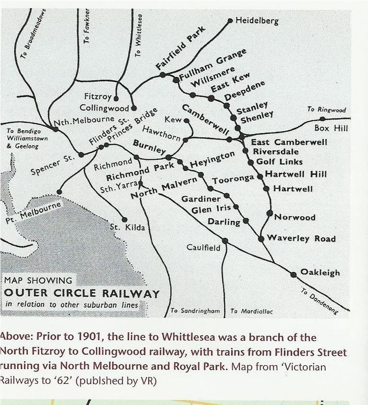 Outer Circle railway line A n early map showing the outer circle railway line in Mel Flickr