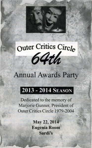 Outer Critics Circle Award Coverage Inside the 64th Annual Outer Critics Circle Awards