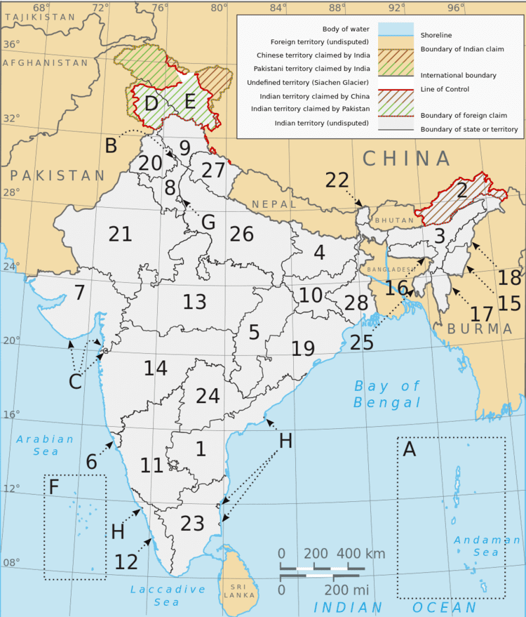Outline of India