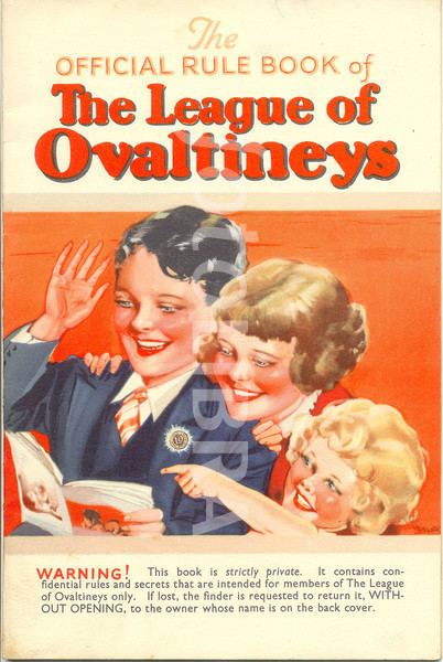 Ovaltineys Cover of The official Rule Book of The League of Ovaltineys