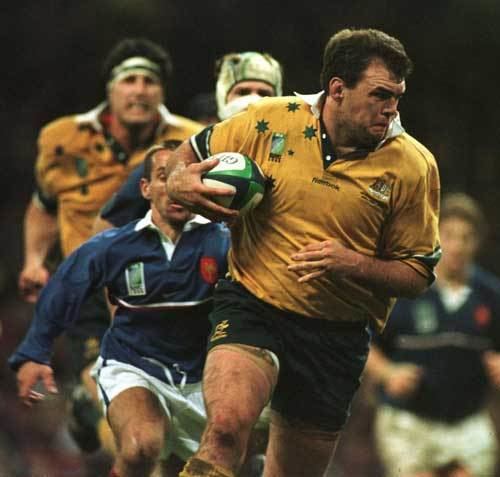 Owen Finegan Owen Finegan rumbles forward against France Rugby Union Photo