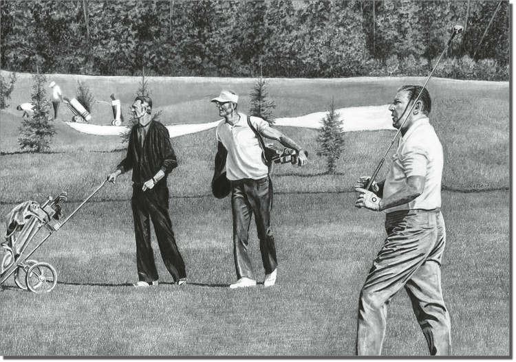 Owen Garratt Fore Golf Artwork Owen Garratt Pencil Artist