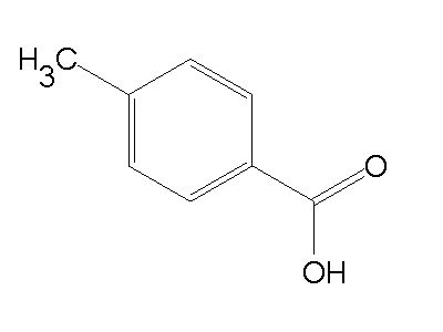 P-Toluic acid 4methylbenzoic acid C8H8O2 ChemSynthesis