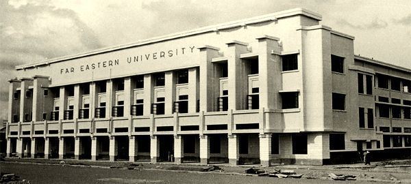 The main building of the Far Eastern University, designed by Pablo S. Antonio, Sr. and Nicolas Reyes in the late 1930s