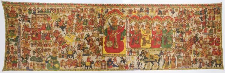 Pabuji Ki Phad Large Old Indian Scroll Painting Pabuji Ki Phad 54quot x 181quot 137 x