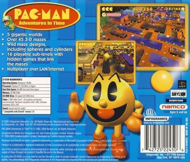 Pac-Man: Adventures in Time PacMan Adventures in Time Box Shot for PC GameFAQs