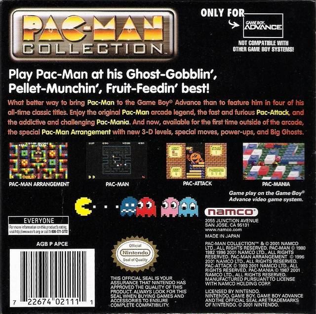 Pac-Man Collection PacMan Collection Box Shot for Game Boy Advance GameFAQs