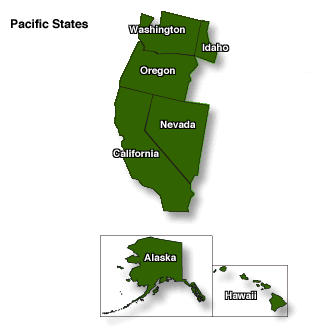 Pacific States MMWR State or Territorial Health Departments Pacific Region