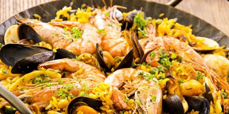 Paella Seafood Paella recipe Epicuriouscom