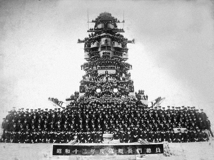 Pagoda mast The crew of Japanese quotpagoda mastquot warship Nagato 1937 736x553