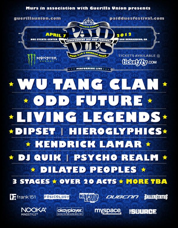 Paid Dues Cali Paid Dues Festival 2012 LineUp Announced 47 Okayplayer