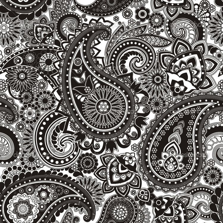 Paisley (design) black and white paisley designs Google Search Paisley BW