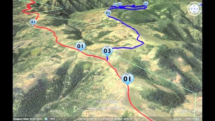 Google Earth of the Paiute ATV Trail