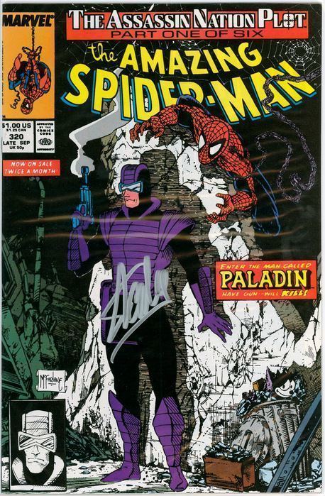 Paladin (comics) Amazing Spiderman 320 Signed Stan Lee Paladin Marvel comic book