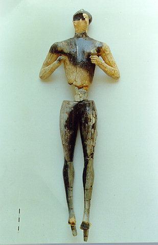 Palaikastro Kouros Gold and ivory statue Archaeological museum of seteia Crete Greece